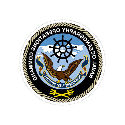 Naval Oceangraphy Operations Command (U.S. Navy) REVERSE PRINT Transparent STICKER-5 Inch-The Sticker Space