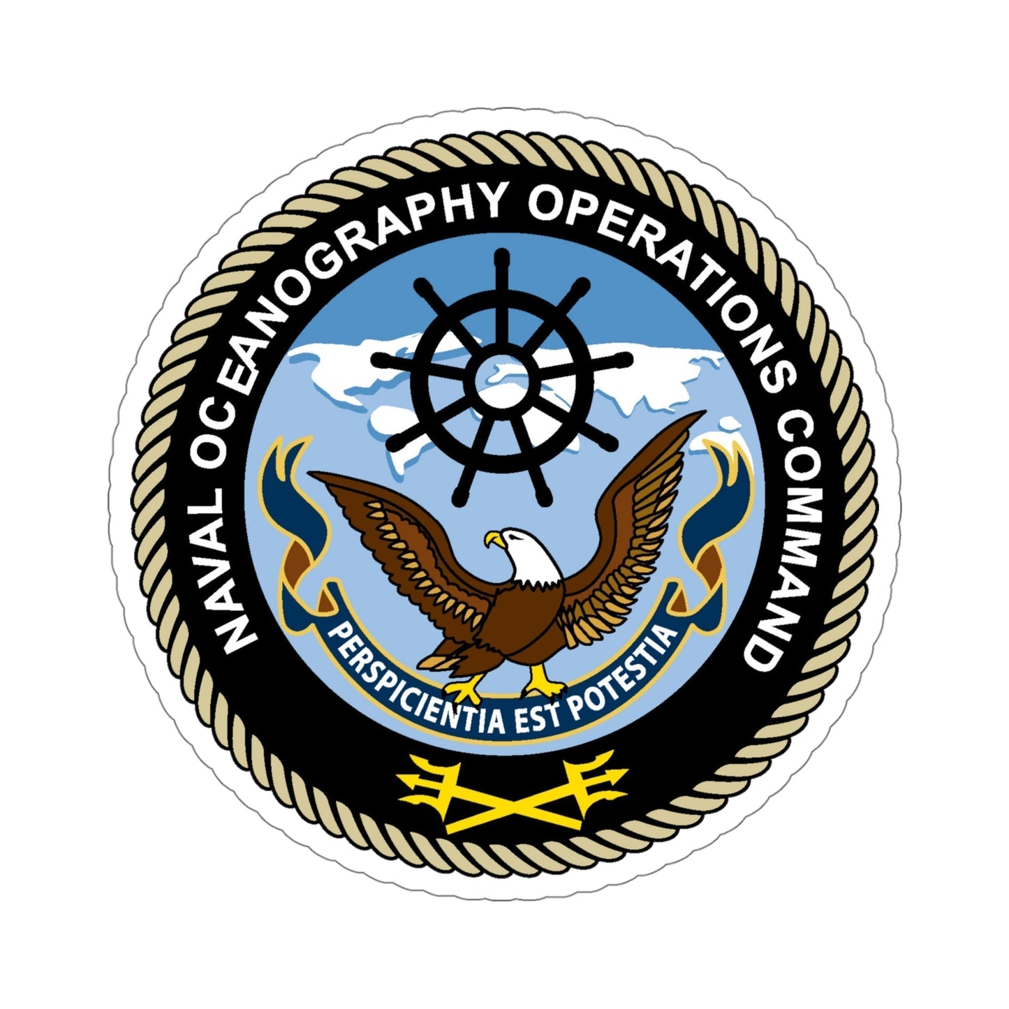 Naval Oceangraphy Operations Command (U.S. Navy) STICKER Vinyl Die-Cut Decal-5 Inch-The Sticker Space