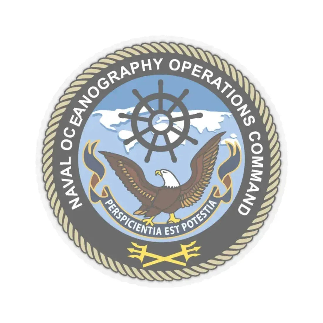 Naval Oceangraphy Operations Command (U.S. Navy) STICKER Vinyl Kiss-Cut Decal 2 Inch Transparent - The Sticker Space