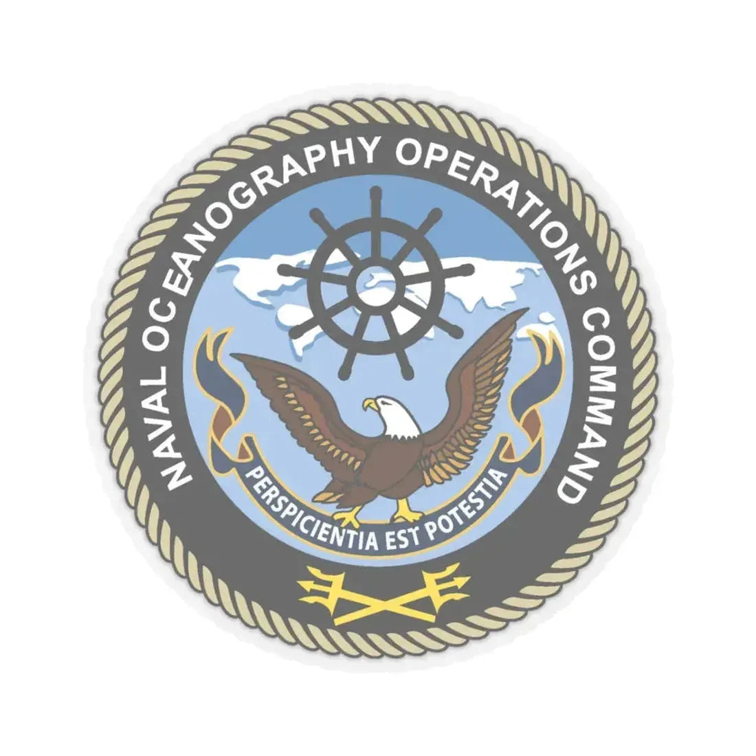 Naval Oceangraphy Operations Command (U.S. Navy) STICKER Vinyl Kiss-Cut Decal 3 Inch Transparent - The Sticker Space