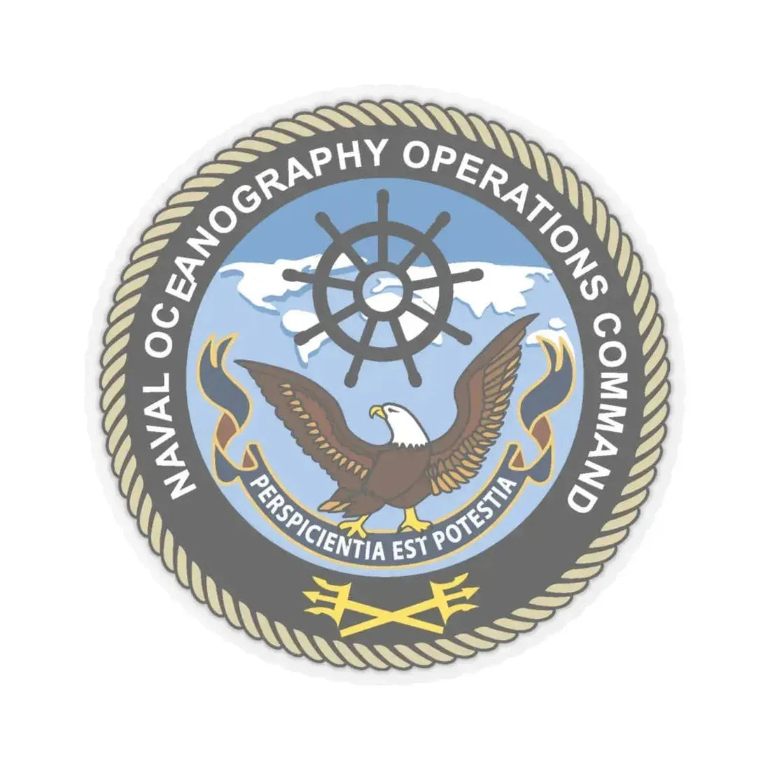Naval Oceangraphy Operations Command (U.S. Navy) STICKER Vinyl Kiss-Cut Decal 4 Inch Transparent - The Sticker Space