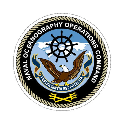 Naval Oceangraphy Operations Command (U.S. Navy) STICKER Vinyl Kiss-Cut Decal 4 Inch White - The Sticker Space