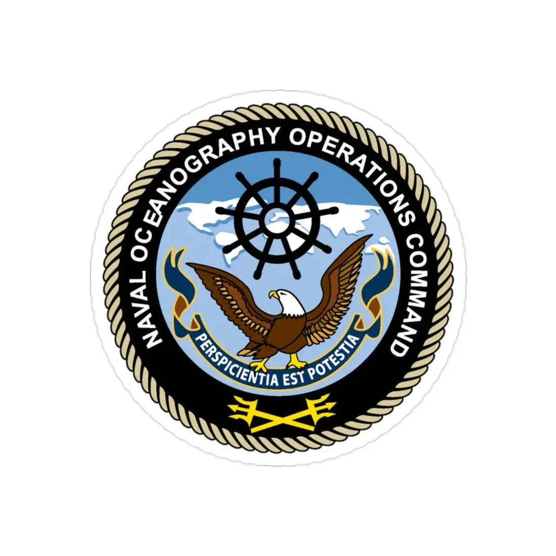 Naval Oceangraphy Operations Command (U.S. Navy) Transparent STICKER Die-Cut Vinyl Decal 2 Inch Transparent - The Sticker Space