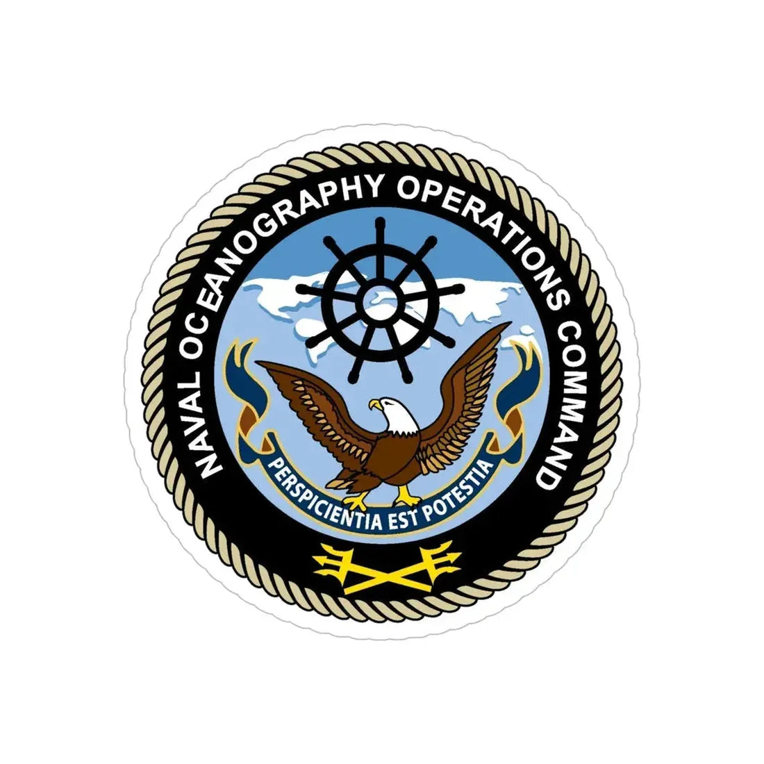 Naval Oceangraphy Operations Command (U.S. Navy) Transparent STICKER Die-Cut Vinyl Decal 6 Inch Transparent - The Sticker Space