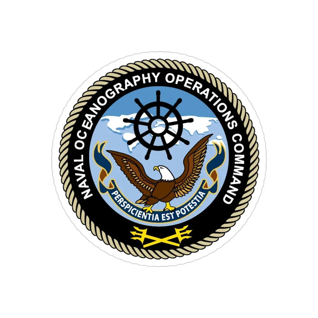 Naval Oceangraphy Operations Command (U.S. Navy) Transparent STICKER Die-Cut Vinyl Decal - The Sticker Space