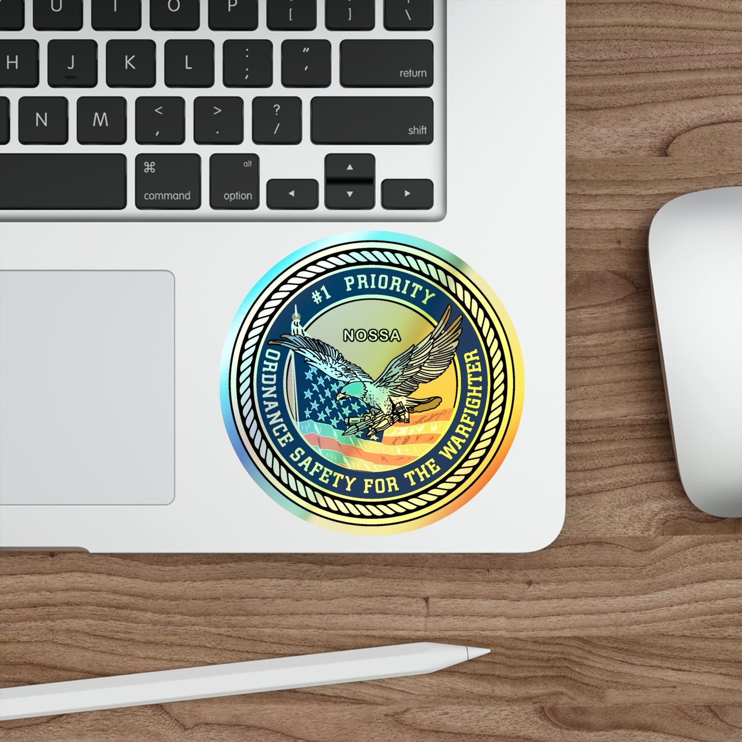 Naval Ordinance Safety and Security (U.S. Navy) Holographic STICKER Die-Cut Vinyl Decal-The Sticker Space