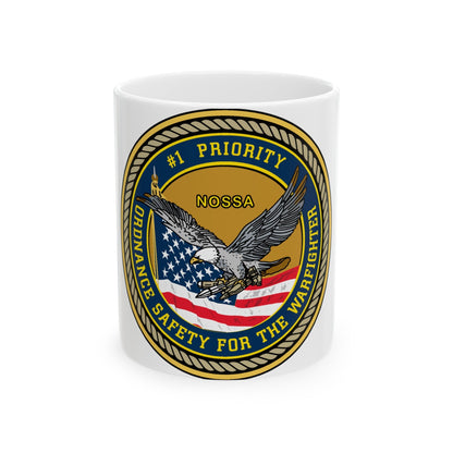 Naval Ordinance Safety and Security (U.S. Navy) White Coffee Mug-11oz-The Sticker Space