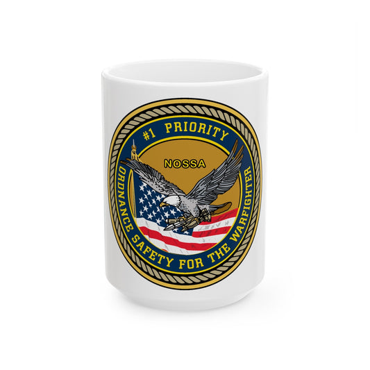 Naval Ordinance Safety and Security (U.S. Navy) White Coffee Mug-15oz-The Sticker Space