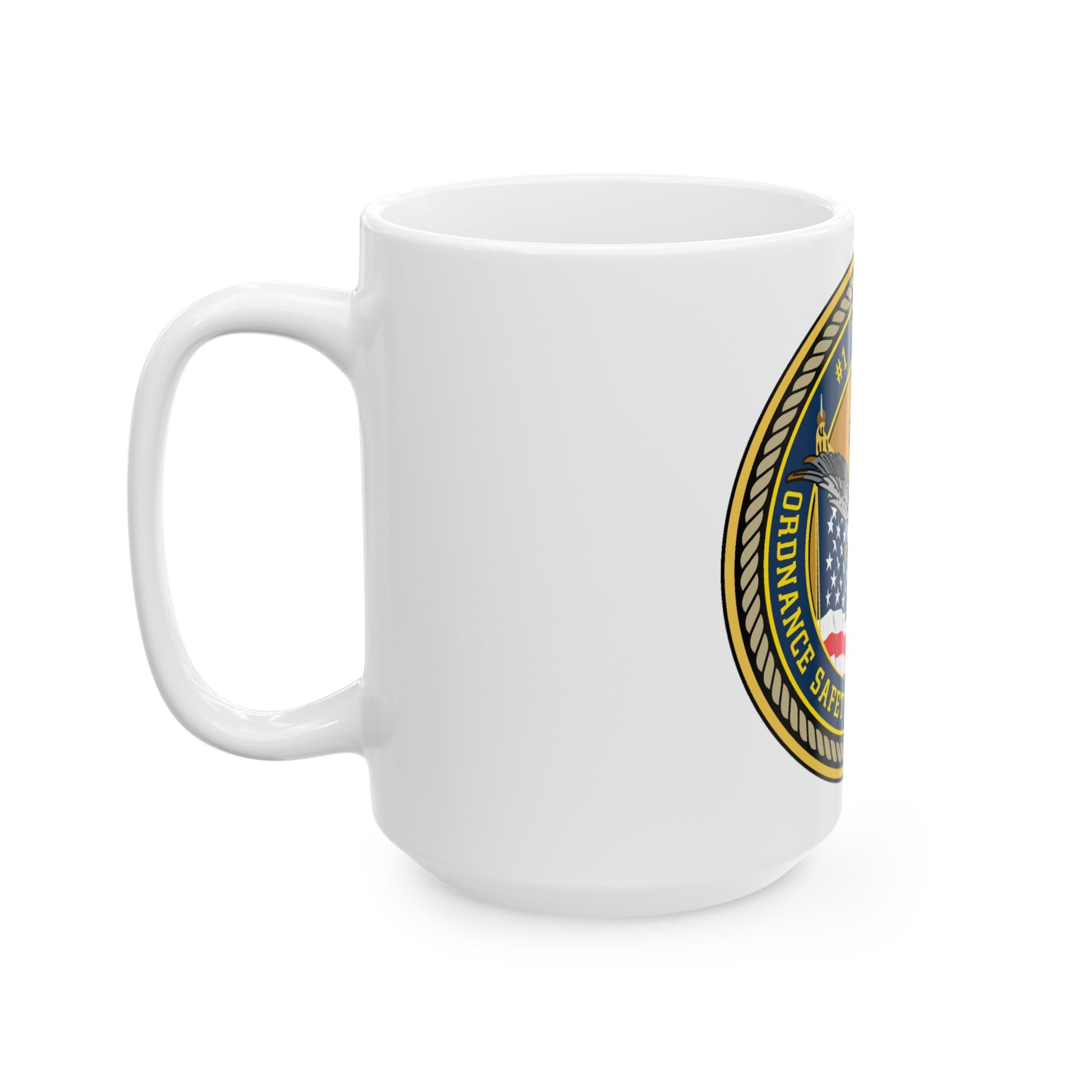 Naval Ordinance Safety and Security (U.S. Navy) White Coffee Mug-The Sticker Space