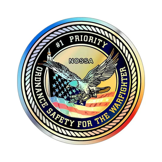Naval Ordinance Safety and Security (U.S. Navy) Holographic STICKER Die-Cut Vinyl Decal 6 Inch Holographic - The Sticker Space