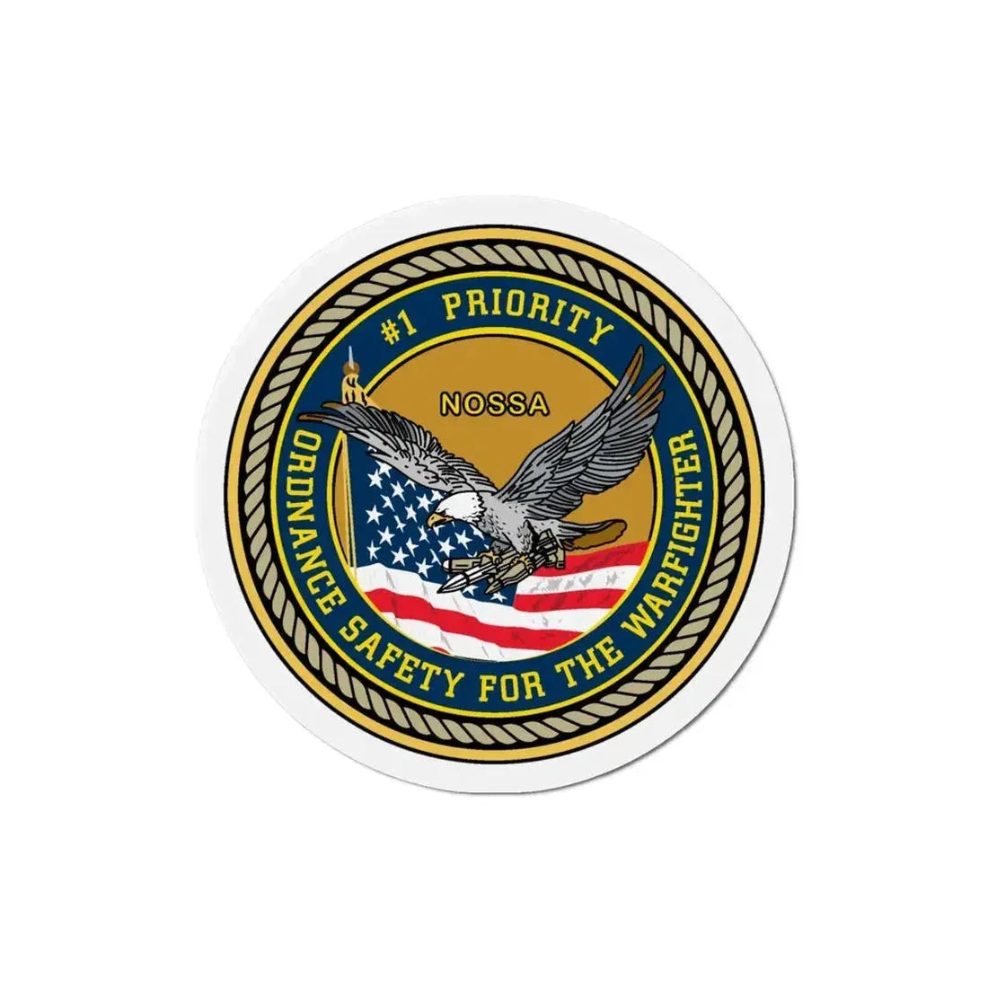 Naval Ordinance Safety and Security (U.S. Navy) Refrigerator Magnet 4 Inch - The Sticker Space