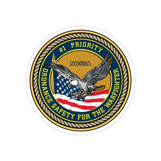 Naval Ordinance Safety and Security (U.S. Navy) Transparent STICKER Die-Cut Vinyl Decal 6 Inch Transparent - The Sticker Space