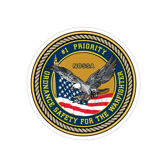 Naval Ordinance Safety and Security (U.S. Navy) Transparent STICKER Die-Cut Vinyl Decal 6 Inch Transparent - The Sticker Space