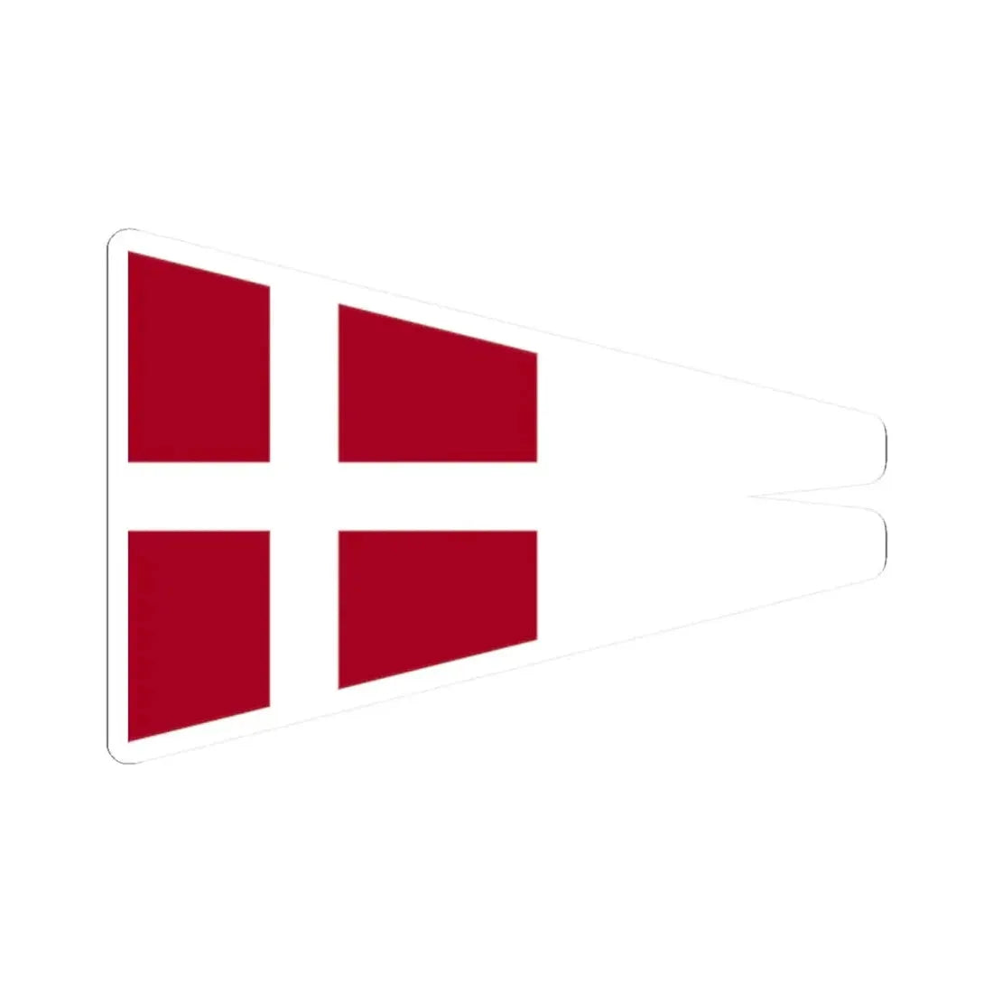 Naval Rank Flag of Denmark - Chief of Squadron (Denmark) STICKER Vinyl Kiss-Cut Decal 2 Inch White - The Sticker Space