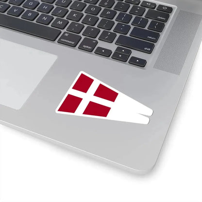 Naval Rank Flag of Denmark - Chief of Squadron (Denmark) STICKER Vinyl Kiss-Cut Decal - The Sticker Space