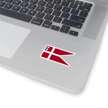 Naval Rank Flag of Denmark - Counter admiral 1858 (Denmark) STICKER Vinyl Kiss-Cut Decal - The Sticker Space
