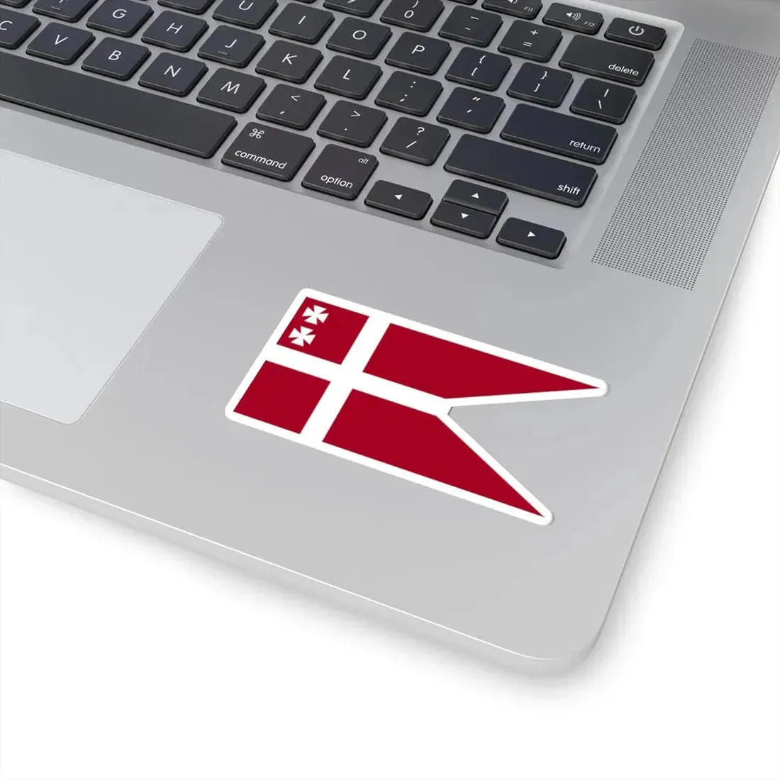 Naval Rank Flag of Denmark - Counter admiral 1858 (Denmark) STICKER Vinyl Kiss-Cut Decal - The Sticker Space