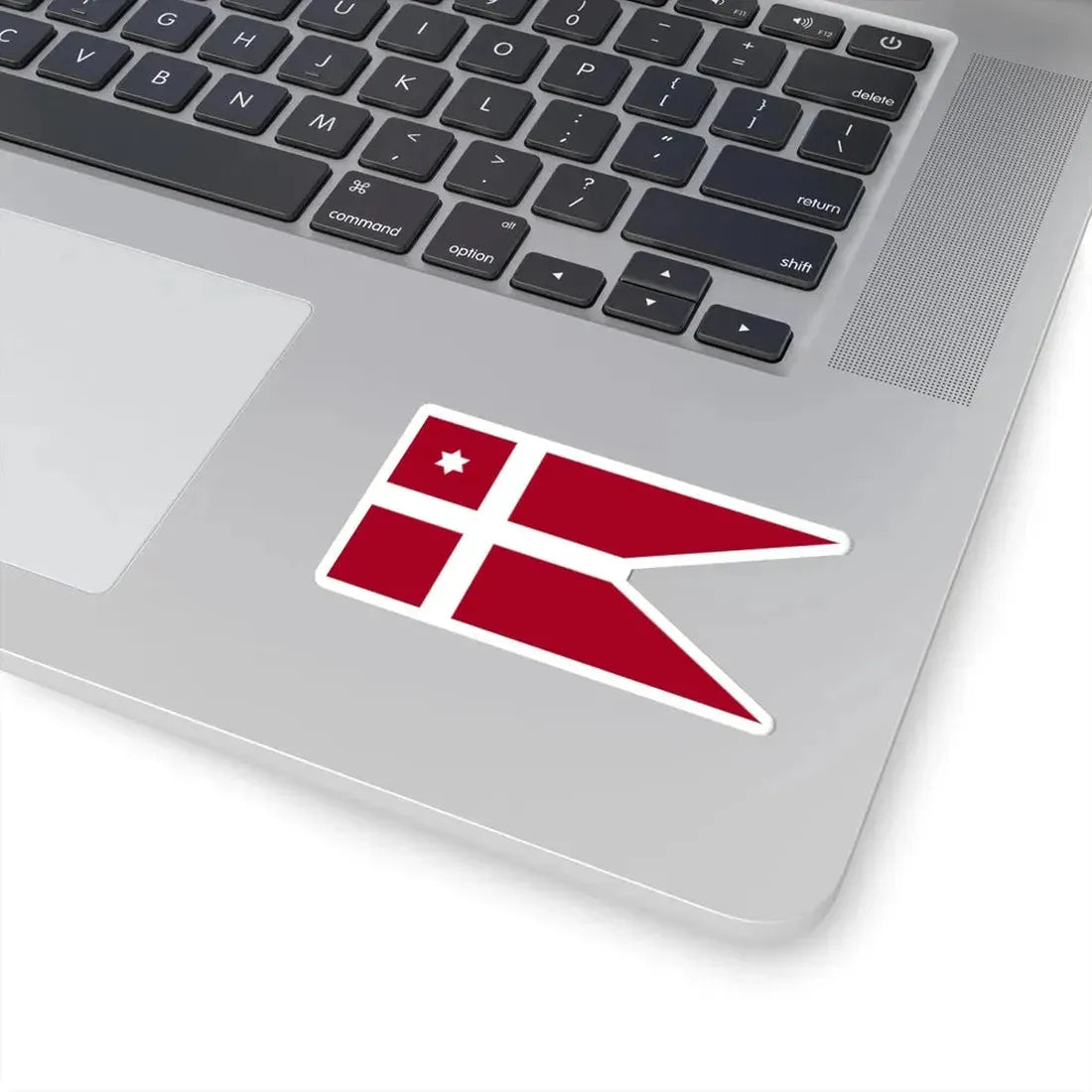 Naval Rank Flag of Denmark - Flotilla Admiral (Denmark) STICKER Vinyl Kiss-Cut Decal - The Sticker Space