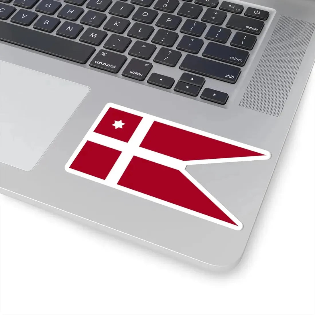 Naval Rank Flag of Denmark - Flotilla Admiral (Denmark) STICKER Vinyl Kiss-Cut Decal - The Sticker Space