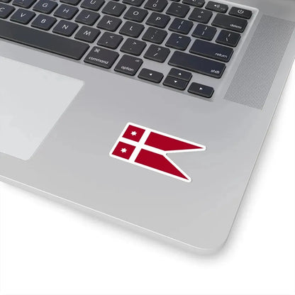 Naval Rank Flag of Denmark - Rear Admiral (Denmark) STICKER Vinyl Kiss-Cut Decal - The Sticker Space