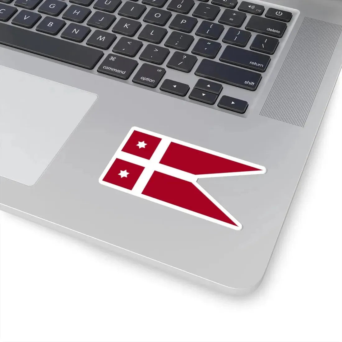 Naval Rank Flag of Denmark - Rear Admiral (Denmark) STICKER Vinyl Kiss-Cut Decal - The Sticker Space