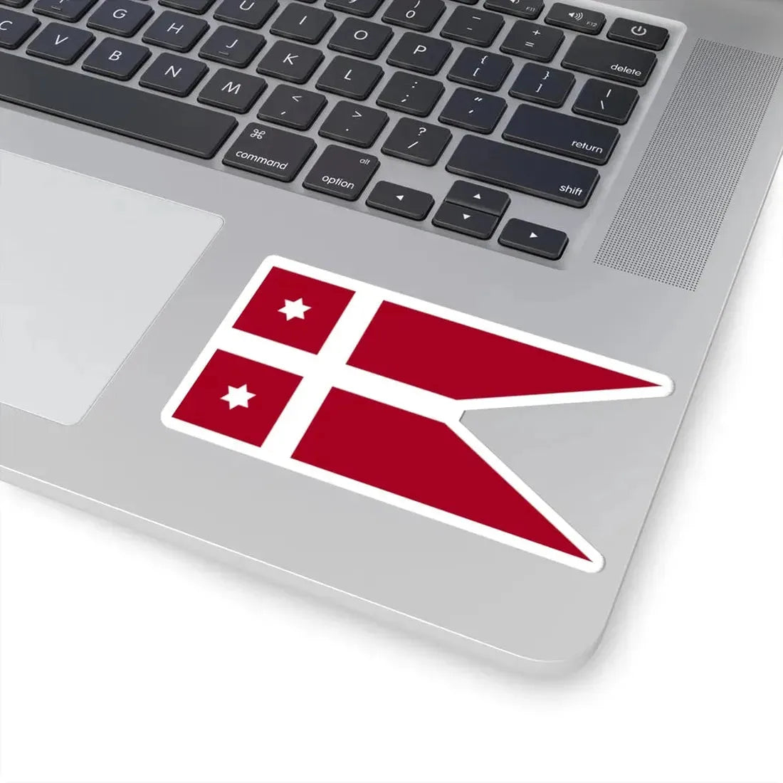 Naval Rank Flag of Denmark - Rear Admiral (Denmark) STICKER Vinyl Kiss-Cut Decal - The Sticker Space