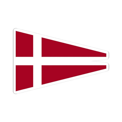 Naval Rank Flag of Denmark - Senior Officer Afloat (Denmark) STICKER Vinyl Kiss-Cut Decal 3 Inch White - The Sticker Space