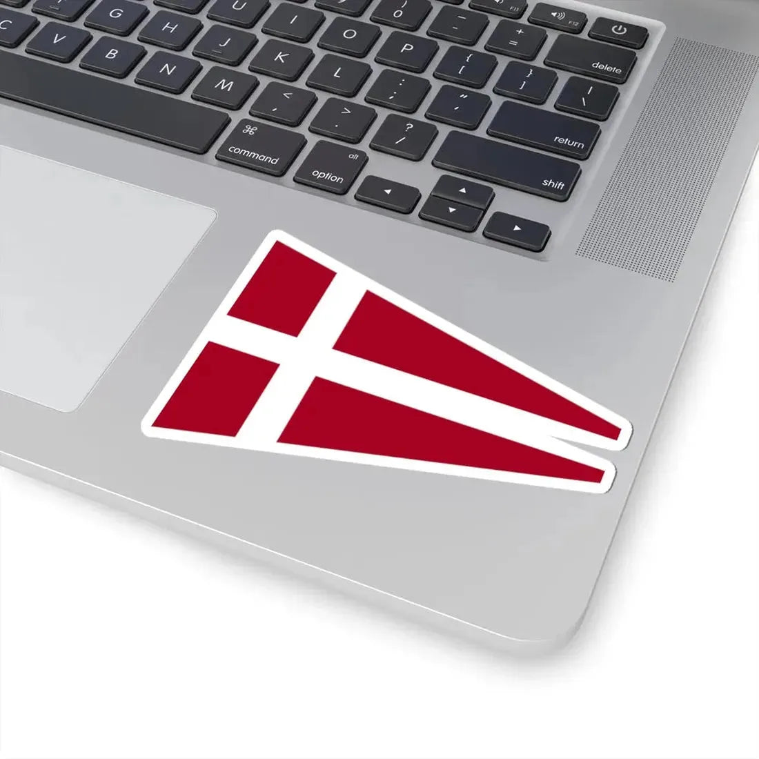 Naval Rank Flag of Denmark - Senior Officer Afloat (Denmark) STICKER Vinyl Kiss-Cut Decal - The Sticker Space