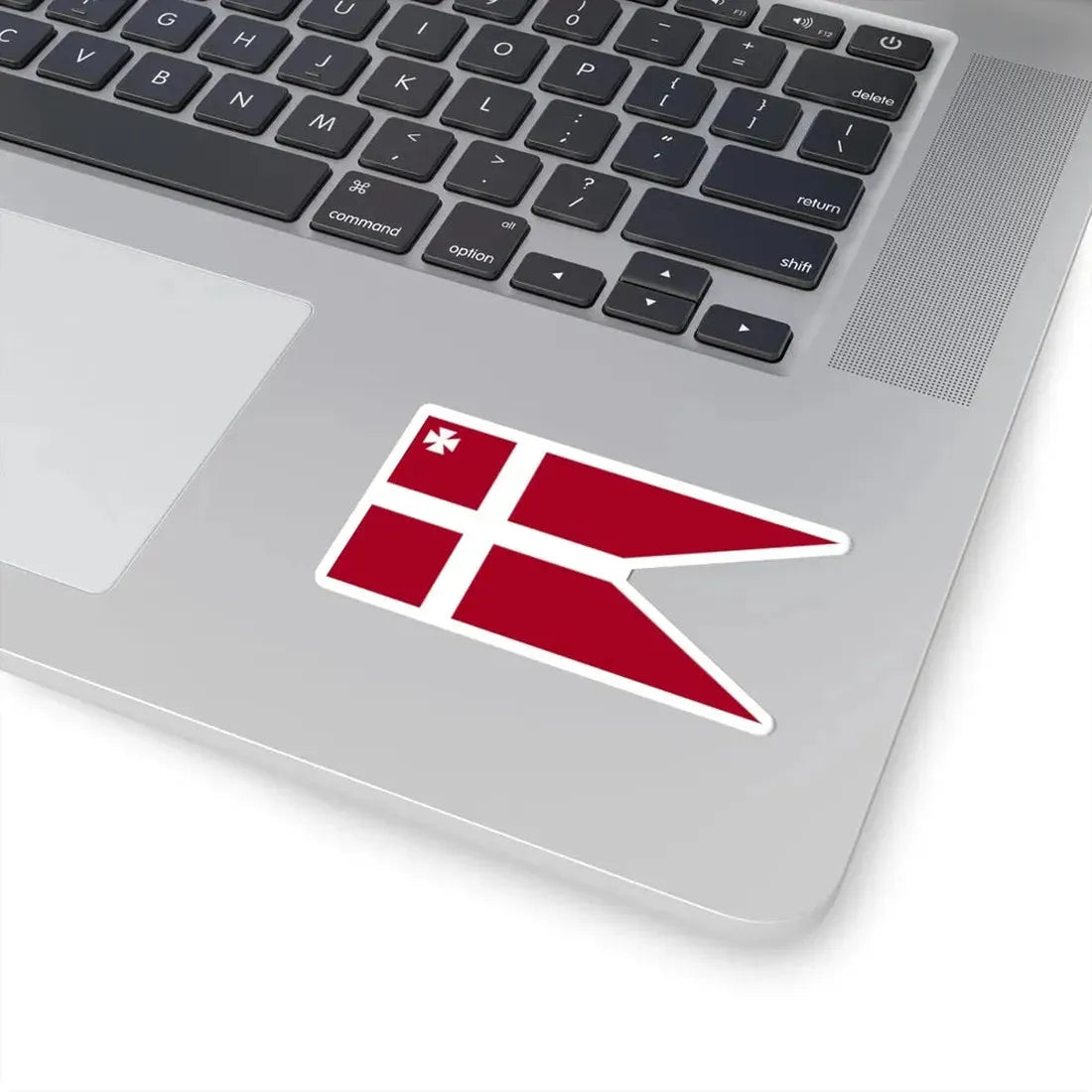 Naval Rank Flag of Denmark - Vice Admiral 1880 (Denmark) STICKER Vinyl Kiss-Cut Decal - The Sticker Space