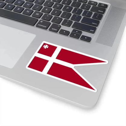 Naval Rank Flag of Denmark - Vice Admiral 1880 (Denmark) STICKER Vinyl Kiss-Cut Decal - The Sticker Space