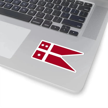 Naval Rank Flag of Denmark - Vice Admiral (Denmark) STICKER Vinyl Kiss-Cut Decal - The Sticker Space