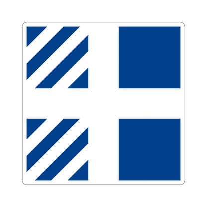 Naval rank flag of Ministers of Greece (Greece) STICKER Vinyl Kiss-Cut Decal 6 Inch White - The Sticker Space