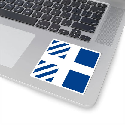 Naval rank flag of Ministers of Greece (Greece) STICKER Vinyl Kiss-Cut Decal - The Sticker Space