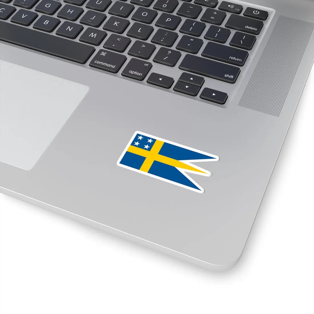 Naval Rank Flag of Sweden - Amiralsflagga (Sweden) STICKER Vinyl Kiss-Cut Decal - The Sticker Space