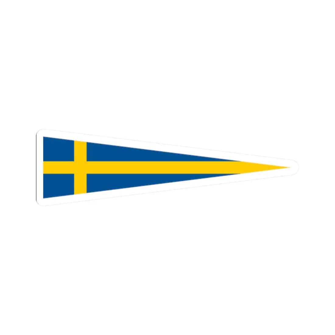 Naval Rank Flag of Sweden - Divisionschef (Sweden) STICKER Vinyl Kiss-Cut Decal 2 Inch White - The Sticker Space