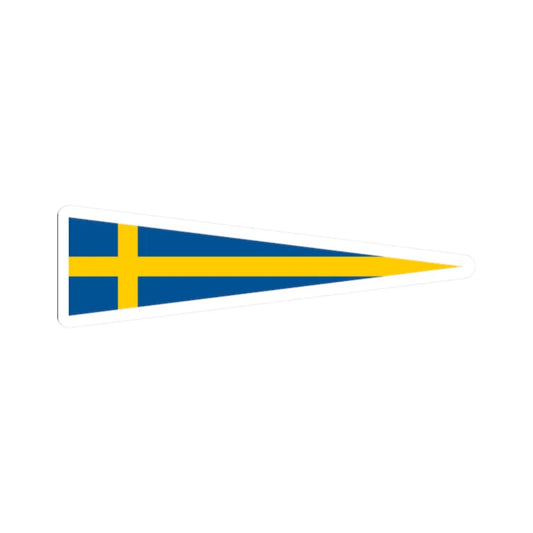 Naval Rank Flag of Sweden - Divisionschef (Sweden) STICKER Vinyl Kiss-Cut Decal 2 Inch White - The Sticker Space