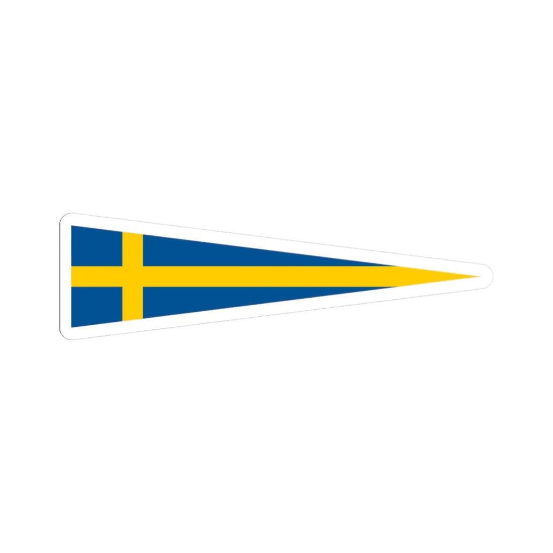 Naval Rank Flag of Sweden - Divisionschef (Sweden) STICKER Vinyl Kiss-Cut Decal 3 Inch White - The Sticker Space