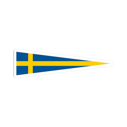 Naval Rank Flag of Sweden - Divisionschef (Sweden) STICKER Vinyl Kiss-Cut Decal 3 Inch White - The Sticker Space