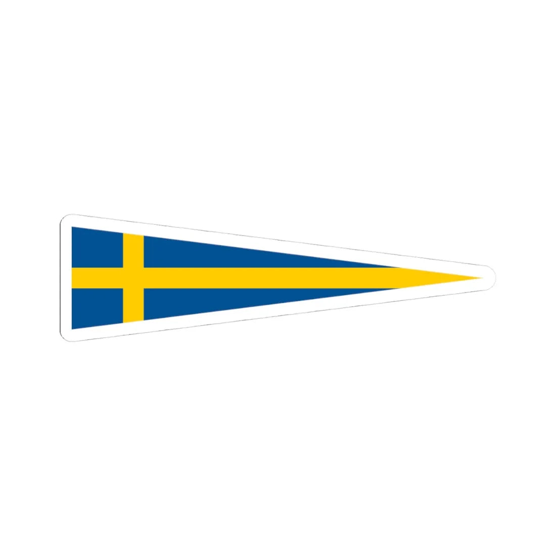 Naval Rank Flag of Sweden - Divisionschef (Sweden) STICKER Vinyl Kiss-Cut Decal 4 Inch White - The Sticker Space