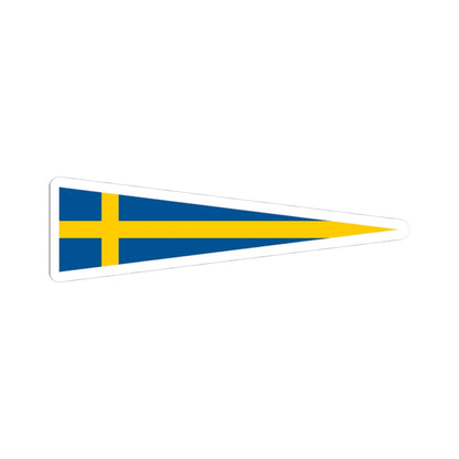Naval Rank Flag of Sweden - Divisionschef (Sweden) STICKER Vinyl Kiss-Cut Decal 4 Inch White - The Sticker Space