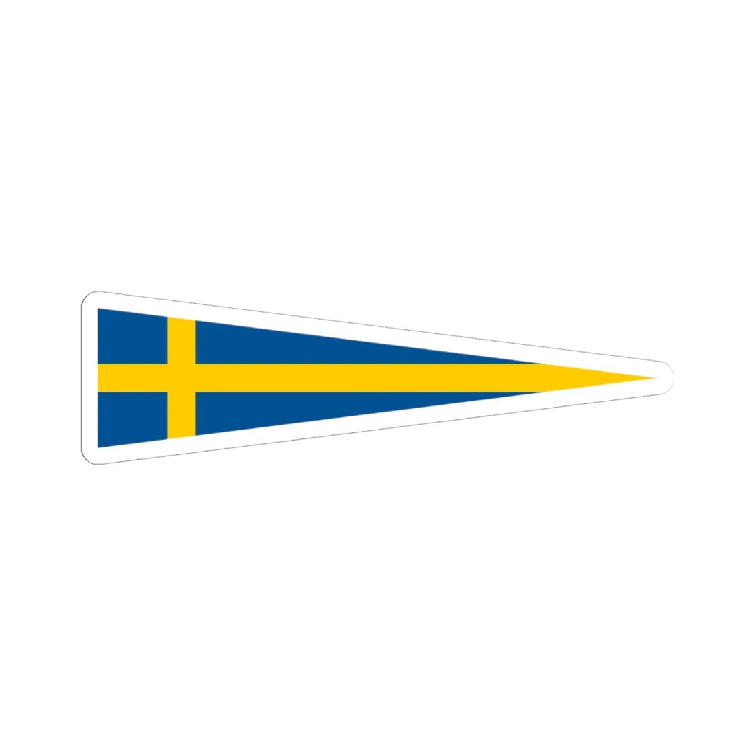Naval Rank Flag of Sweden - Divisionschef (Sweden) STICKER Vinyl Kiss-Cut Decal 6 Inch White - The Sticker Space