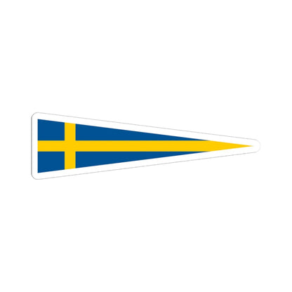 Naval Rank Flag of Sweden - Divisionschef (Sweden) STICKER Vinyl Kiss-Cut Decal 6 Inch White - The Sticker Space