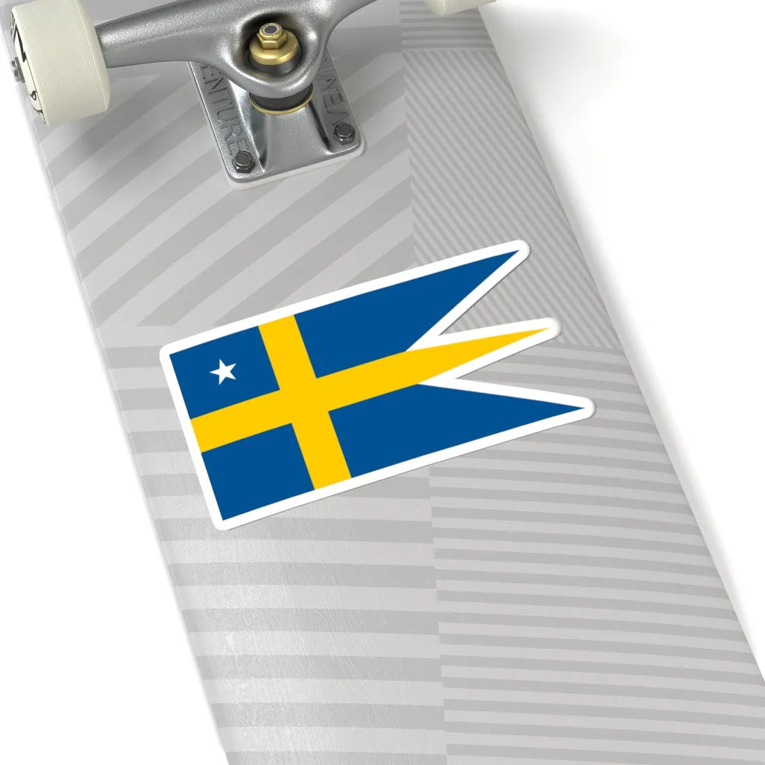 Naval Rank Flag of Sweden - Flottiljamiralsflagga (Sweden) STICKER Vinyl Kiss-Cut Decal - The Sticker Space