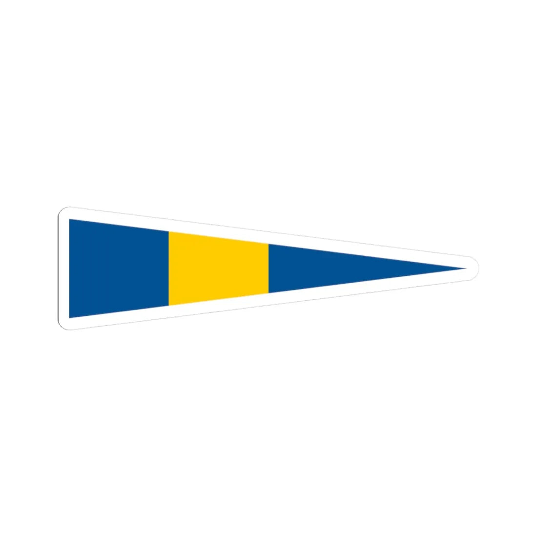 Naval Rank Flag of Sweden - Flottiljchef (Sweden) STICKER Vinyl Kiss-Cut Decal 3 Inch White - The Sticker Space