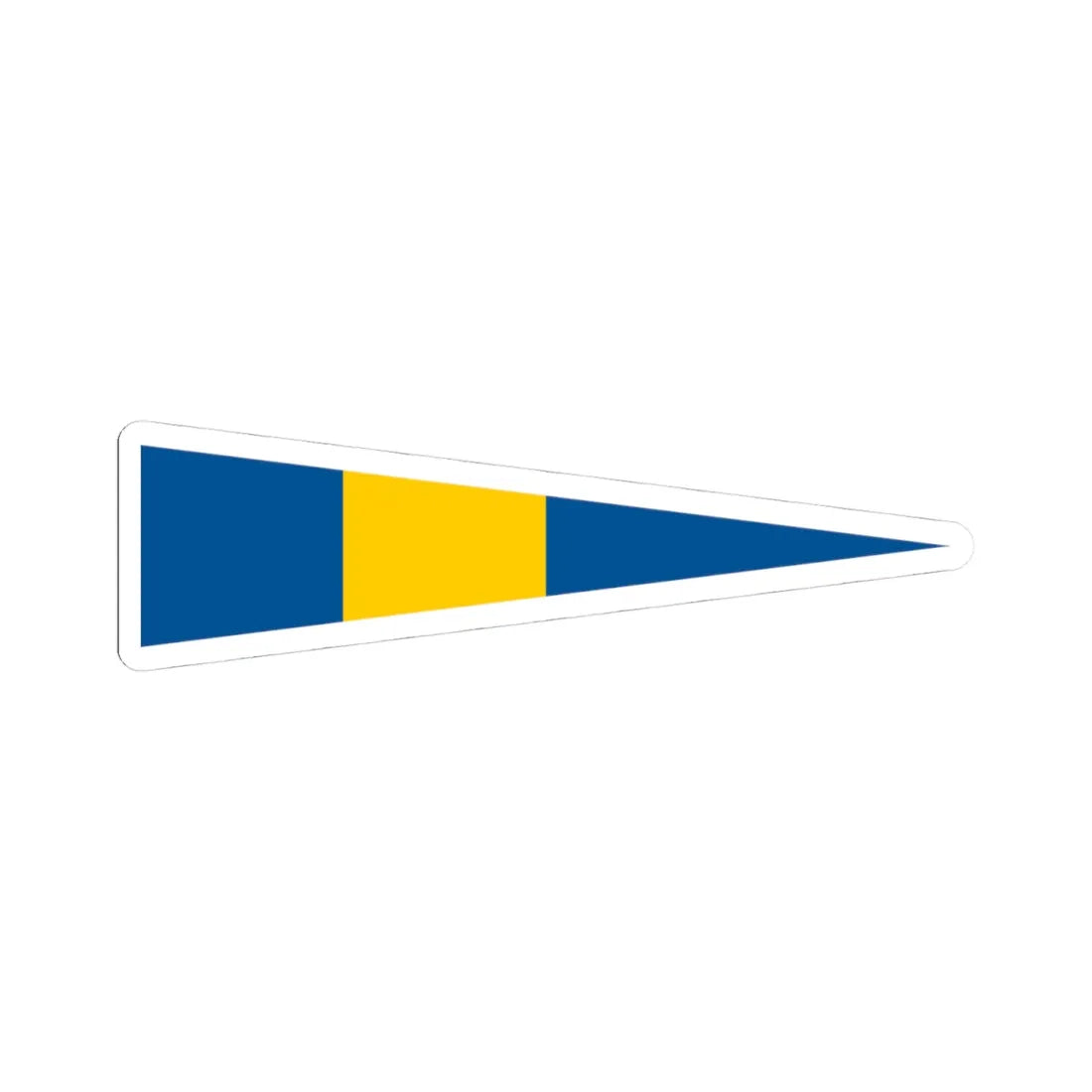 Naval Rank Flag of Sweden - Flottiljchef (Sweden) STICKER Vinyl Kiss-Cut Decal 4 Inch White - The Sticker Space