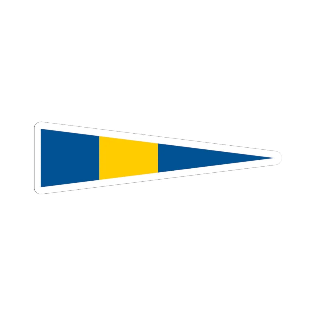 Naval Rank Flag of Sweden - Flottiljchef (Sweden) STICKER Vinyl Kiss-Cut Decal 6 Inch White - The Sticker Space