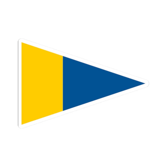 Naval Rank Flag of Sweden - Orlogsgaljadet (Sweden) STICKER Vinyl Kiss-Cut Decal 2 Inch White - The Sticker Space