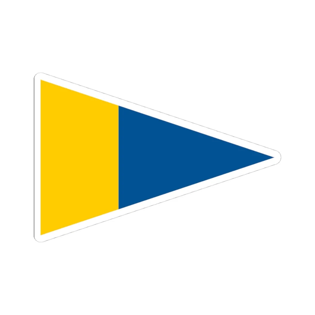 Naval Rank Flag of Sweden - Orlogsgaljadet (Sweden) STICKER Vinyl Kiss-Cut Decal 4 Inch White - The Sticker Space