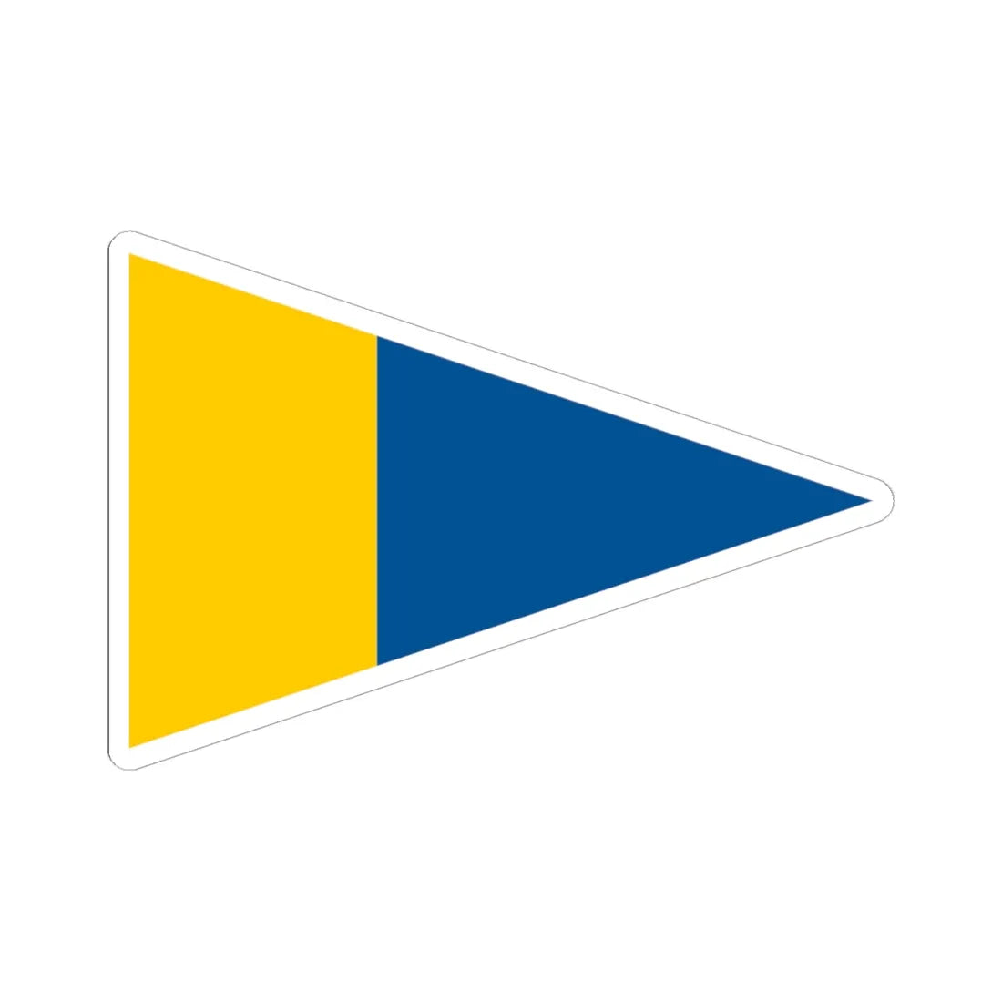 Naval Rank Flag of Sweden - Orlogsgaljadet (Sweden) STICKER Vinyl Kiss-Cut Decal 6 Inch White - The Sticker Space