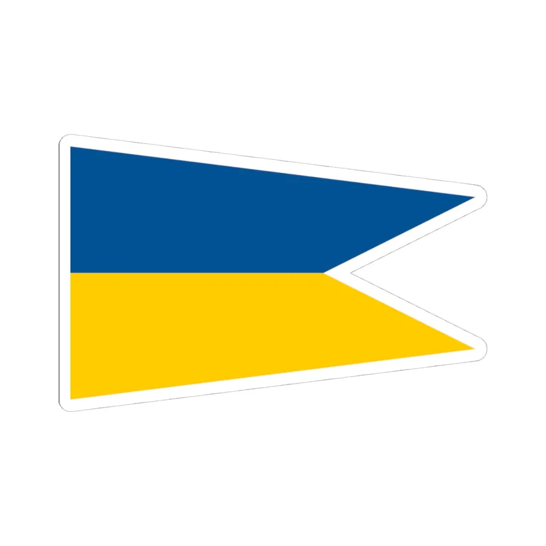 Naval Rank Flag of Sweden - Orlogsstandert (Sweden) STICKER Vinyl Kiss-Cut Decal 4 Inch White - The Sticker Space